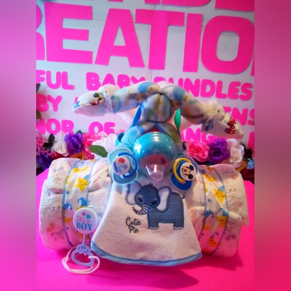 #158👉🏼SPYDER BIKE ("DIAPER CAKE") FOR A ("BABY BOY") - Picture 3 of 10